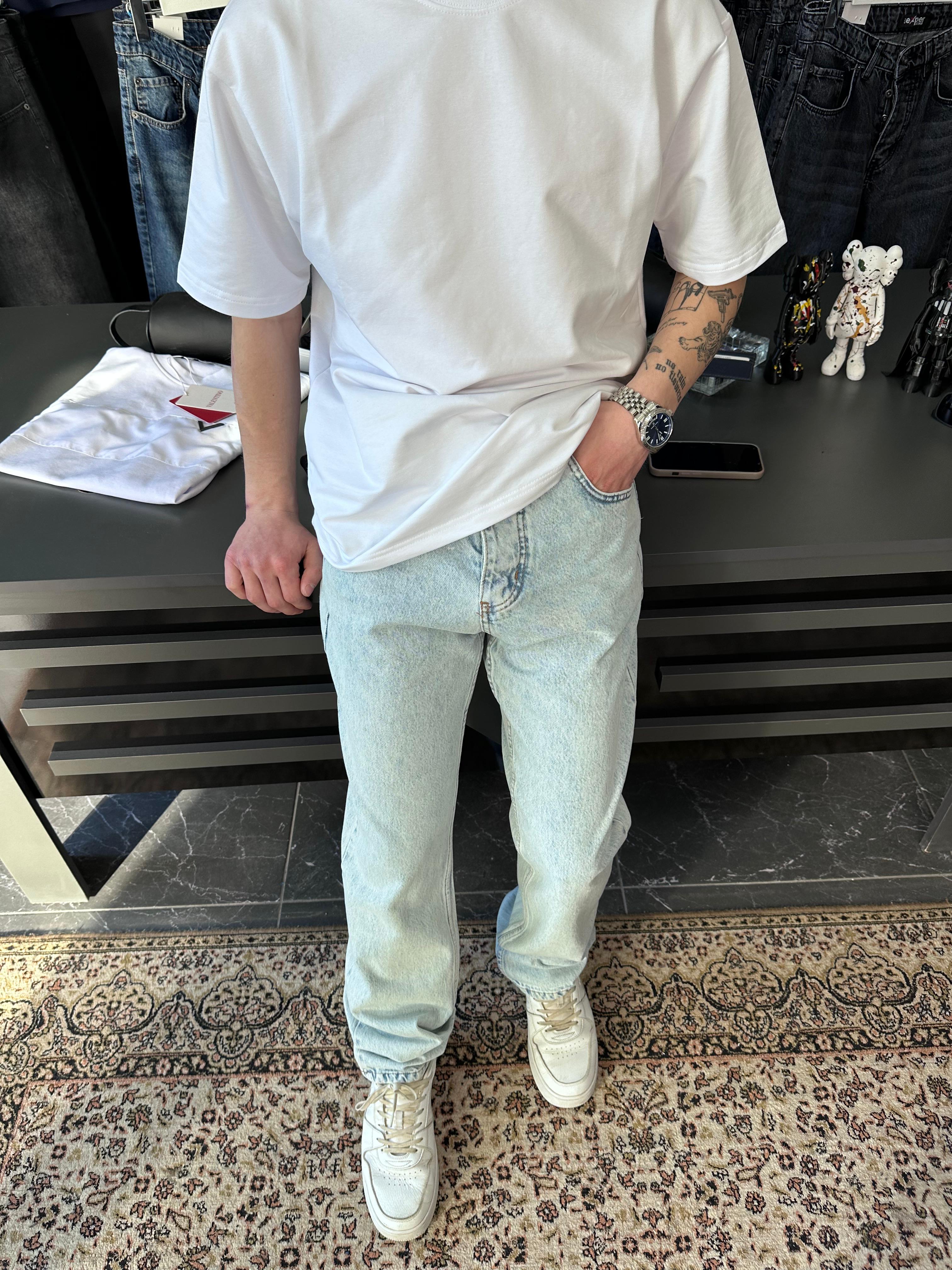 EXPR - BAGGY BUZ MAVİSİ JEAN