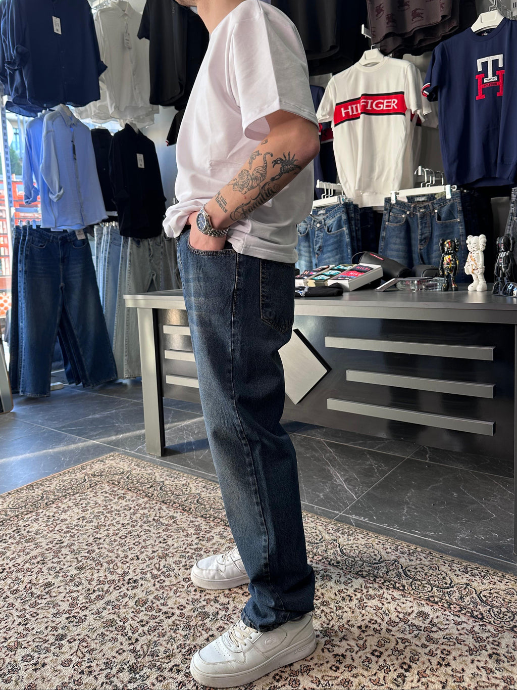EXPR - BAGGY MAVİ DİKİŞ DETAYLI JEAN