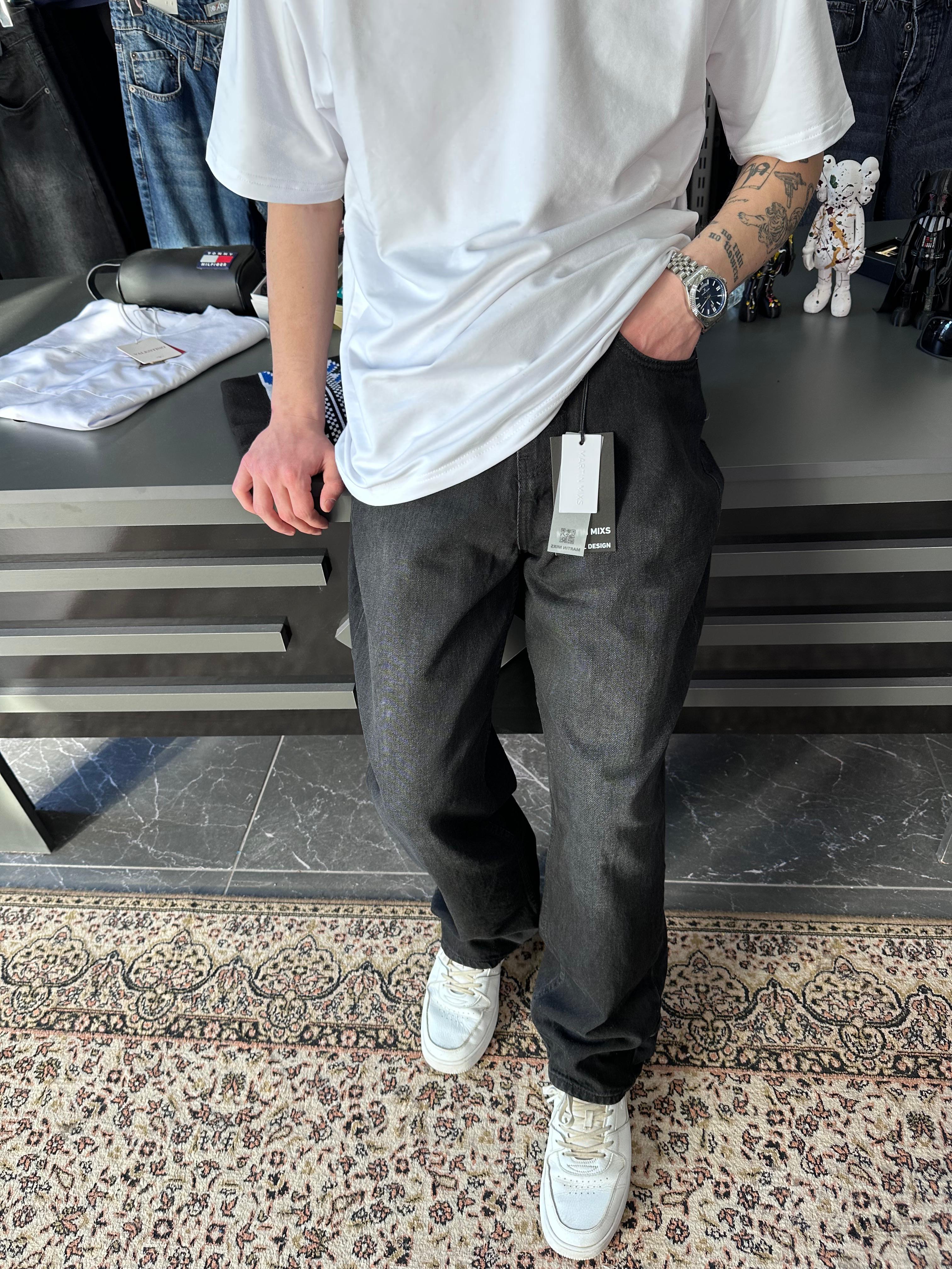 MRTMX - BAGGY SİYAH JEAN