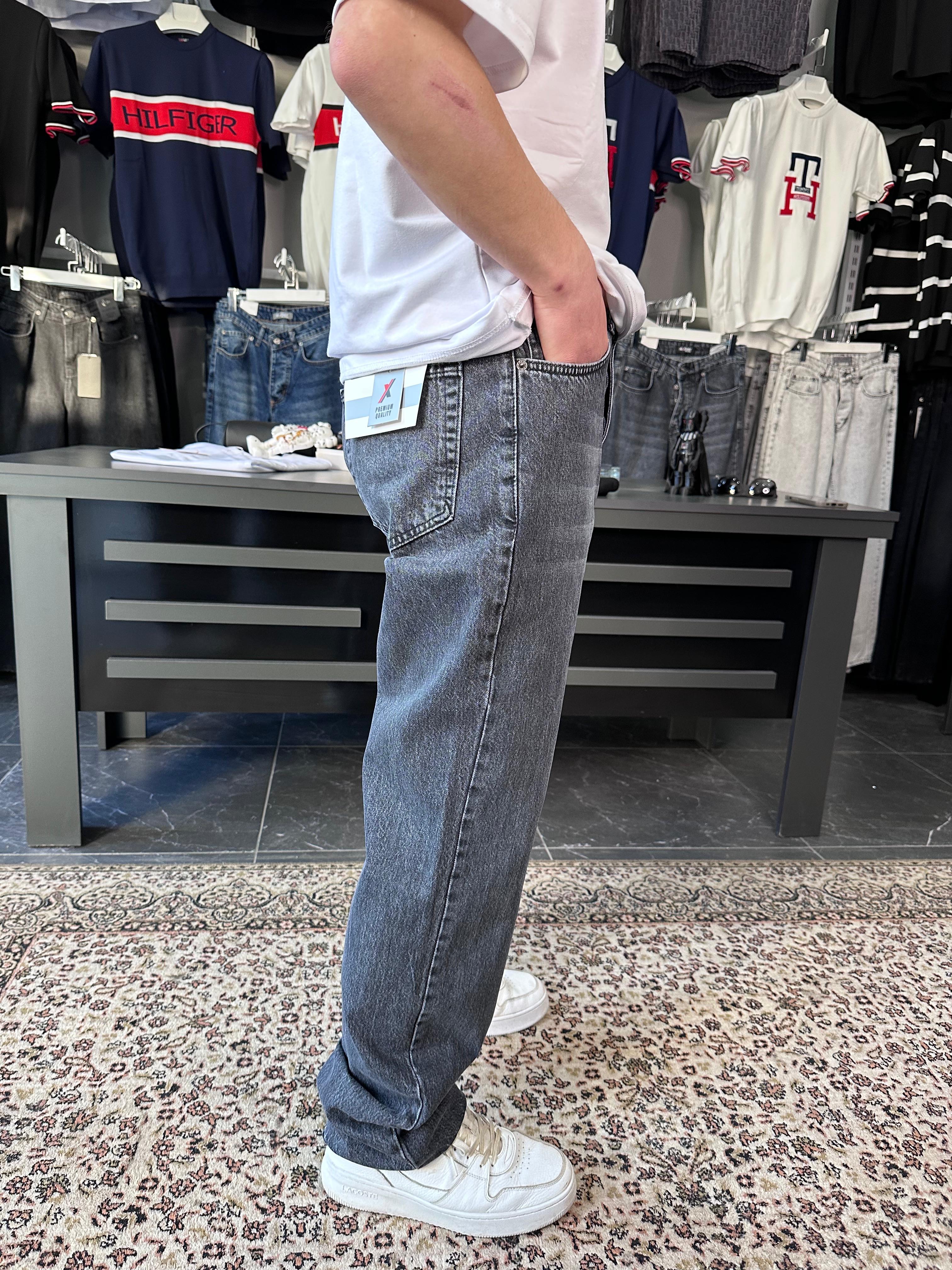 EXPR - BAGGY TAŞLANMIŞ GRİ JEAN